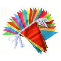 Guirlande 20 fanions plastique 20 x 30 cm multicolore 10 m - Image 3