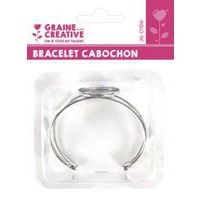 Bracelet rigide avec cabochon à décorer (lot de 10) - Image principale