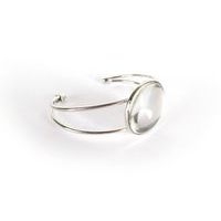 Bracelet rigide avec cabochon à décorer (lot de 10) - Image 2