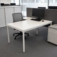 Bureau droit Base-Line, Largeur hors tout : 140 cm - Image 3
