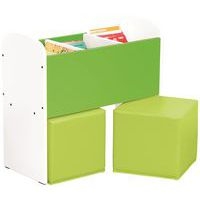 Bac à livres et poufs Confetti - Image principale