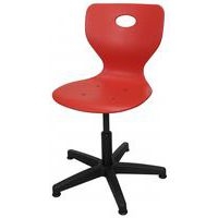 Chaise informatique Fidji piétement plastique coque bois - Image 4