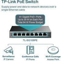 Switch Easy Smart 8 Ports Gigabit avec 4 ports PoE+ TL-SG108PE V4 - TP-Link - Image 3