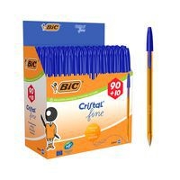 Stylo bille pointe fine Bic (Pack collectivité de 100) bleu - Image principale