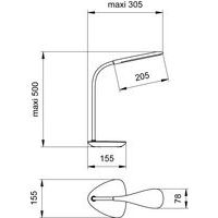 Lampe de bureau avec recharge de téléphone TOM QI, Tête coloris : Blanc - Image 3
