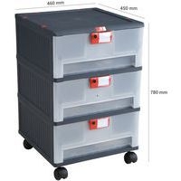 Bloc-tiroir Mopla - Avec roulettes, Nb de tiroirs : 3 - Image 2