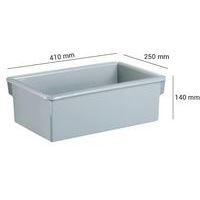 Bac de transport gris argent L HT:410 mm l HT:250 mm - Image 2