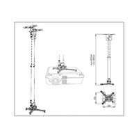 Support plafond universel pour vidéoprojecteur 53-171 cm Blanc – Abtus - Image 7