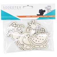 Pack d'aimants Fruits en bois à colorier - 9 pcs - Image principale