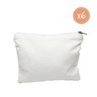 Trousse maquillage à personnaliser 18x14 cm - 6 pcs - blanc - Image 2