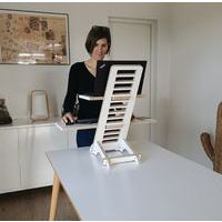 Station de travail assis/debout Harry Blanc laqué - Makiba - Image 5