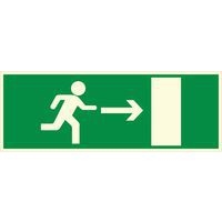 Panneau - sortie de secours à droite - - Image principale