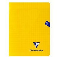 Mimesys cahier piqué polypro 17x22cm 96p séyès Jaune - Lot de 10 - Image principale