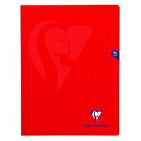 Mimesys cahier piqué polypro 24x32cm 96p séyès Rouge - Lot de 10 - Image principale