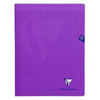 Mimesys cahier piqué polypro 24x32cm 96p séyès Violet - Lot de 10 - Image principale
