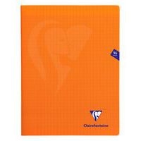 Mimesys cahier piqué polypro 24x32cm 96p séyès Orange - Lot de 10 - Image principale