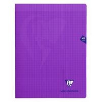 Mimesys cahier piqué polypro 24x32cm 48p séyès Violet - Lot de 10 - Image principale