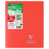 Koverbook piqué polypro opaque Rouge 17x22cm 96p séyès - Lot de 10 - Image principale
