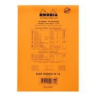 Bloc agrafé Rhodia ORANGE N 16 14,8x21cm 80f Q.5x5 80g - Lot de 10 - Image 4