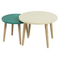 Tables basses gigognes Upcy plateaux sable/vert forêt - Image principale