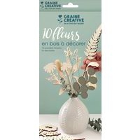 Fleurs contreplaqué à décorer 240x4mm (lot de 10) - Image principale