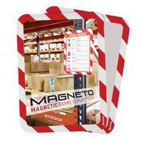 Lot de 2 cadre magneto securite magnetique A4 rouge/blanc - Image principale