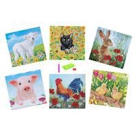 Atelier cartes à diamanter bébés animaux x6 - Image principale