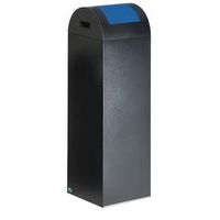 Poubelle de tri selectif 85 Gris anthracite trappe bleue - Image principale