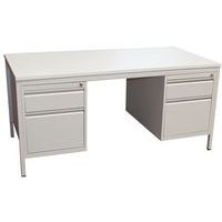 Bureau base Line 2 caisons 4 tiroirs 160x80 cm - Image 2