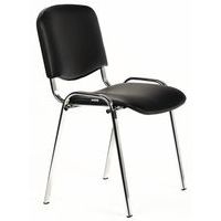 Chaise Classic structure chrome vinyle noir - Image principale