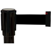 Poteau noir sangle noir 5m base à roulettes noir - Image 3