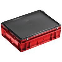 Bacs à couvercle RAKO rouge - 400x300mm - 10 à 60 L - Image 2