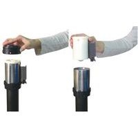 Poteau chromé à sangle -  2 m - Aluminium - Manutan Expert - Image 9