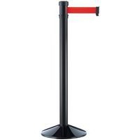 Poteau noir à sangle - 2 m - Aluminium - Manutan Expert - Image 2