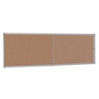 Vitrine intérieur av portes couliss. Liège H 68 cm x L 160 cm Gris - Image principale