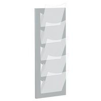 Présentoir mural Nova X - 5 cases - Pour format :A4-Argent - Image principale