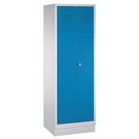 Armoire à linge sur socle 2 compartiments bleu clair - Image principale