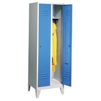 Vestiaire sur pieds, 2 compartiments, bleu clair - Image 3