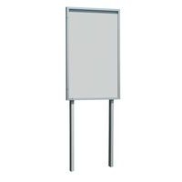 Lot 2 supports à sceller pour grande vitrine extérieure avec porte battante - Image principale