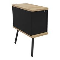 Caisson suspendu Alto Solo noir 2 pieds 2 tiroirs Buronomic - Image 3