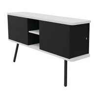 Caisson suspendu Alto Duo noir 2 pieds 2 portes 1 niche Buronomic - Image principale