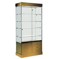 Vitrine Faggio Avec armoire basse et éclairage Lxhxp: 90 x 192 x 46 cm - Image principale