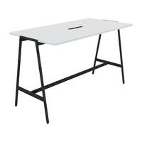 Table de réunion haute Alto profondeur 90 cm électrifiée - Buronomic - Image 2