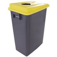 Poubelle 60 L avec couvercle tri sélectif Jaune Cannette - Image 3