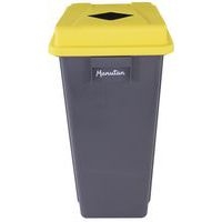 Poubelle 60 L avec couvercle tri sélectif Jaune Cannette - Image 4