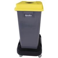 Poubelle 60 L avec couvercle tri sélectif Jaune Cannette - Image 6