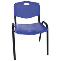 Chaise coques plastique bleues struct noire Ek wo - Image 6