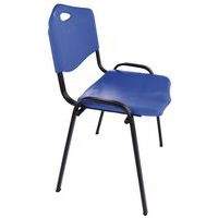 Chaise coques plastique bleues struct noire Ek wo - Image 5
