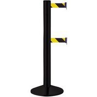 Poteau Noir double sangle de 2 m Noir/jaune - Image principale