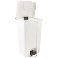 Poubelle plastique agroalimentaire 90 L blanc - Image 3